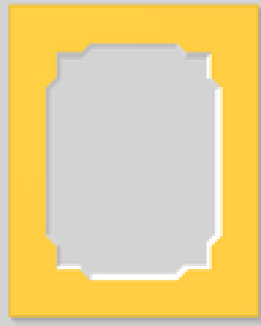 Rectangular mount opening with stepped cut corners