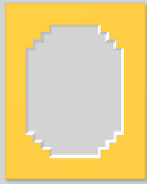 Rectangular mount opening with stepped corners