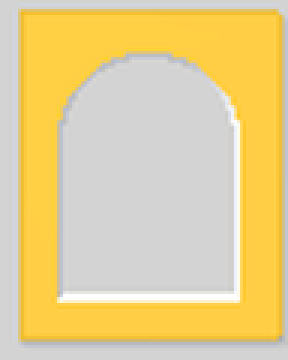 Mount with an arched opening