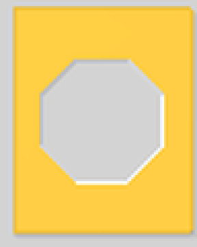 Mount with an octagonal opening
