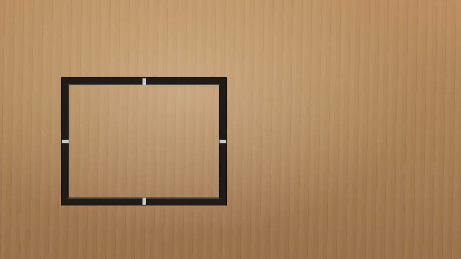 Z-clips tapped into the frame, bent outwards.