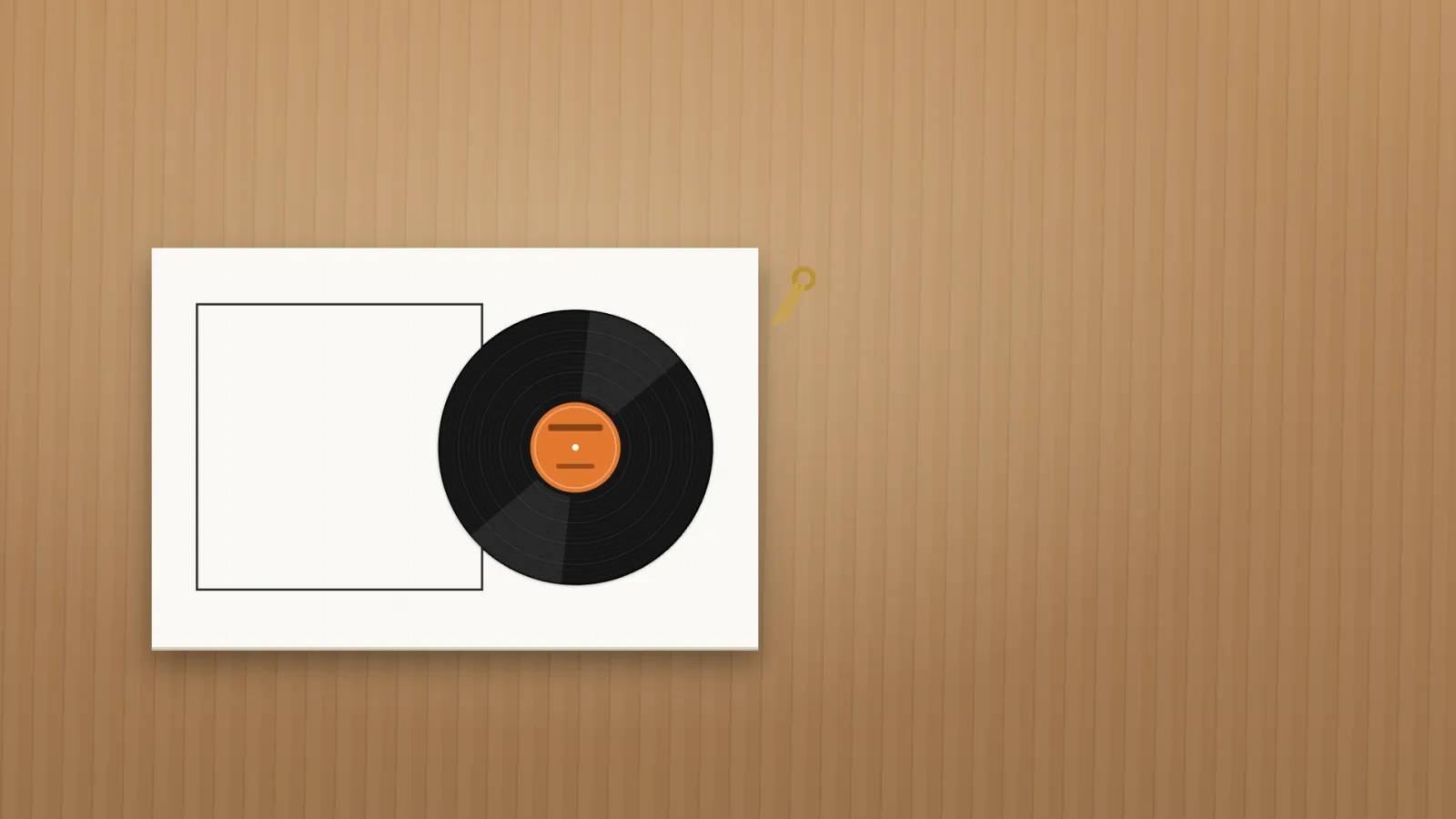 The record laid on its circle on the template board.