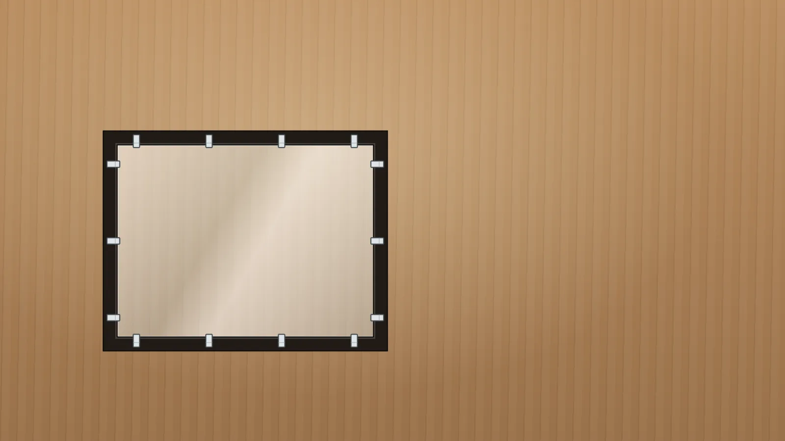 The acrylic with its protective film peeled off.