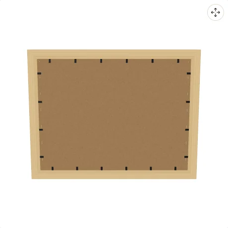 The 3D model from the back: the backing board held in with flexible tabs.