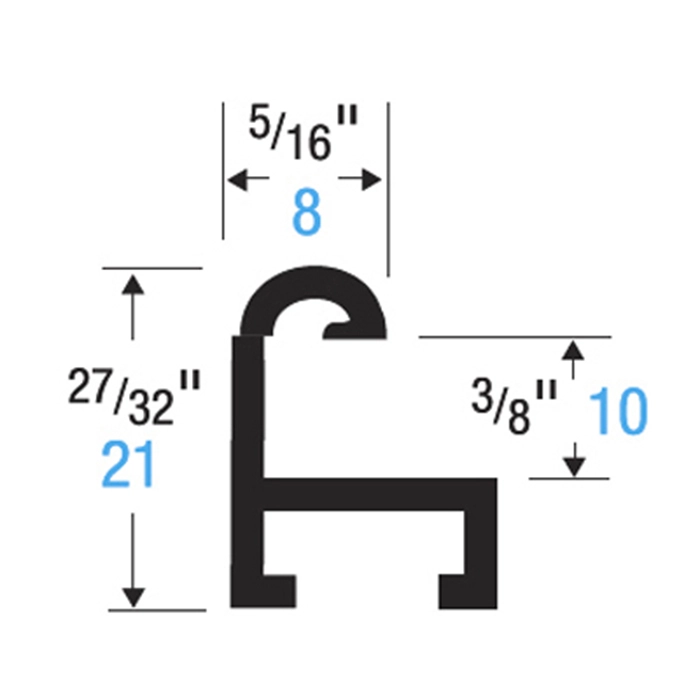 8mm Aluminium Polished Silver Picture Frame EasyFrame