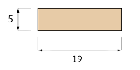 19mm White spacer profile
