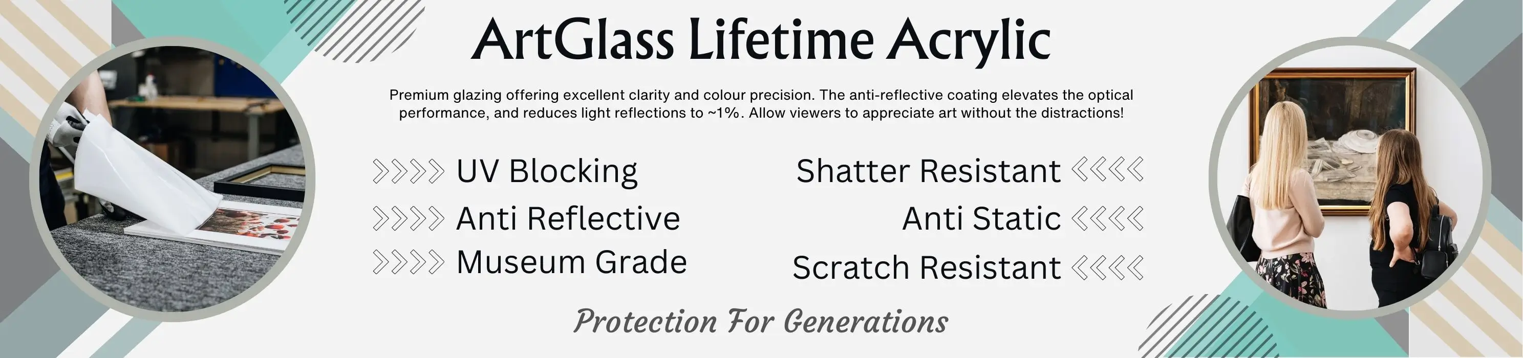 Artglass lifetime acrylic banner