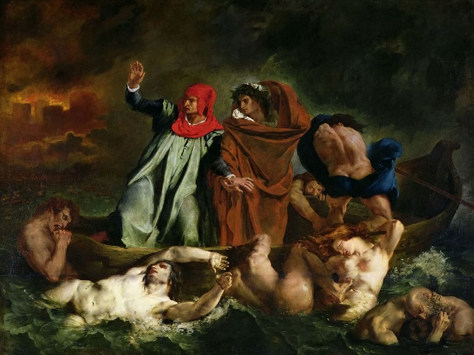 Delacroix Dante and Virgil in Hell
