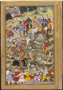 Hunting scenes believed to be by Mansur (1590 - 1595)