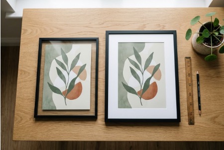 Framing art with or without a mount