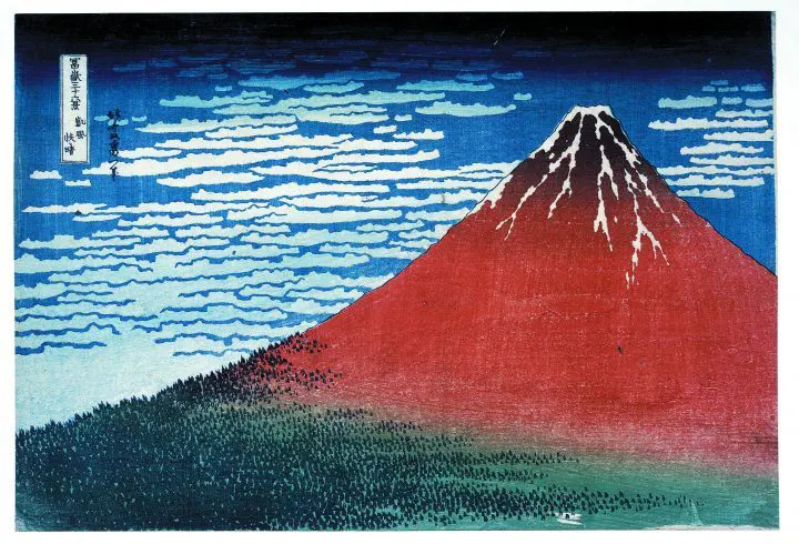 South Wind, Clear Sky from the series Thirty Six Views of Mount Fuji is more popular with the Japanese.