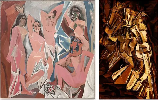 Pablo Picassos Les Demoiselles dAvignon (originally The Brothel of Avignon) and Marcel Duchamps Nude Descending a Staircase No 2 are two of the most famous cubist works, proving that men can see beyond feminine curves.