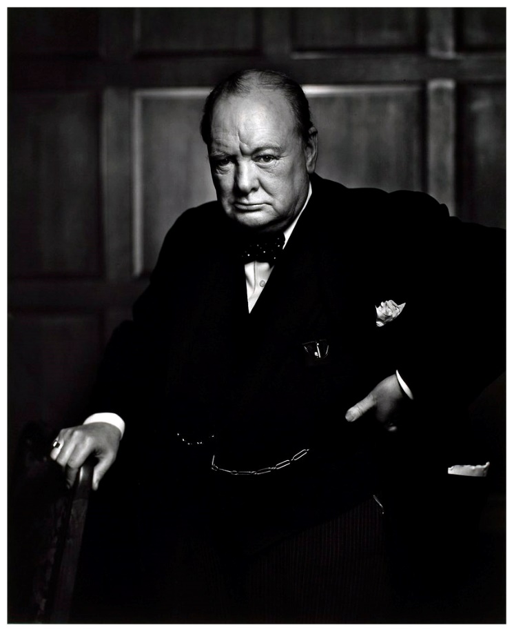 Winston Churchill  for the bulldog-spirited