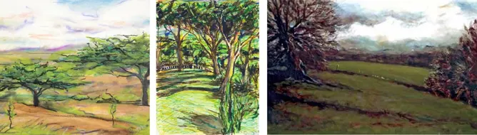 Some of Ronnie Woods landscapes.