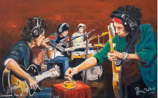 If Ron Wood wasnt Ron Wood hed have no chance of getting to paint these guys.