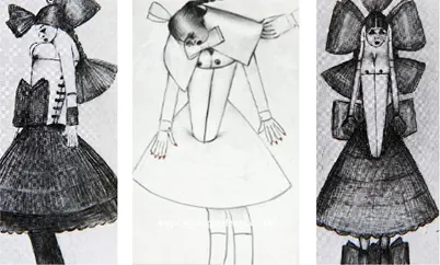 
These are some of Lowrys so-called marionette images, highly sexual, which Carol Ann Lowry suspects were all about a desire to control her and inspired by a ballet called Coppella about a life-sized mechanical doll. She often used to go with Lowry to the ballet.
