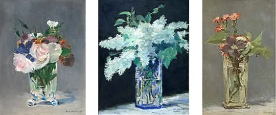 From left to right are Le Printemps (Spring), which fetched a record for an original work by the artist, Jeanne (an etching) and The Execution of Maximillian (a lithograph depicting the death at the hands of a firing-squad of the short-lived 2nd Mexican Empire. Manet was an accomplished printmaker so etchings and lithographs would have been useful revenue-generators and a way to distribute affordable art amongst the masses. 