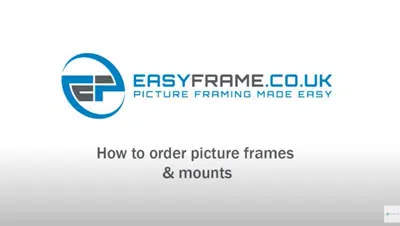 Ordering picture frames and mounts demonstration video