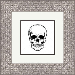 Silver Skull Frame Moulding