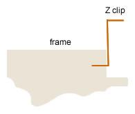 Z Clip inserted into frame